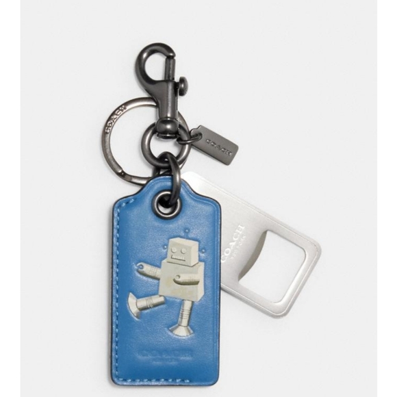 NWT Coach Bottle Opener Key Fob with Robot! - Picture 1 of 2